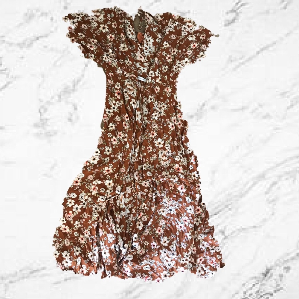 FAITHFULL THE BRAND FLORAL WRAP KIMONO/ DRESS